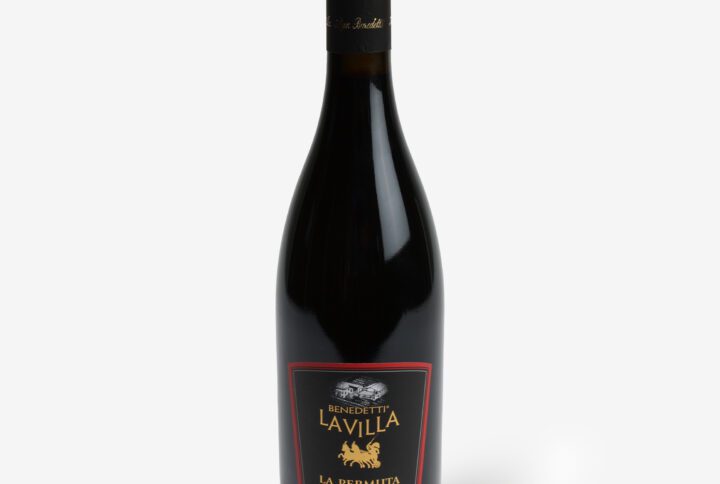 Forsiden af en flaske Passito Rosso IGT La Permuta 2016 fra Benedetti La Villa
